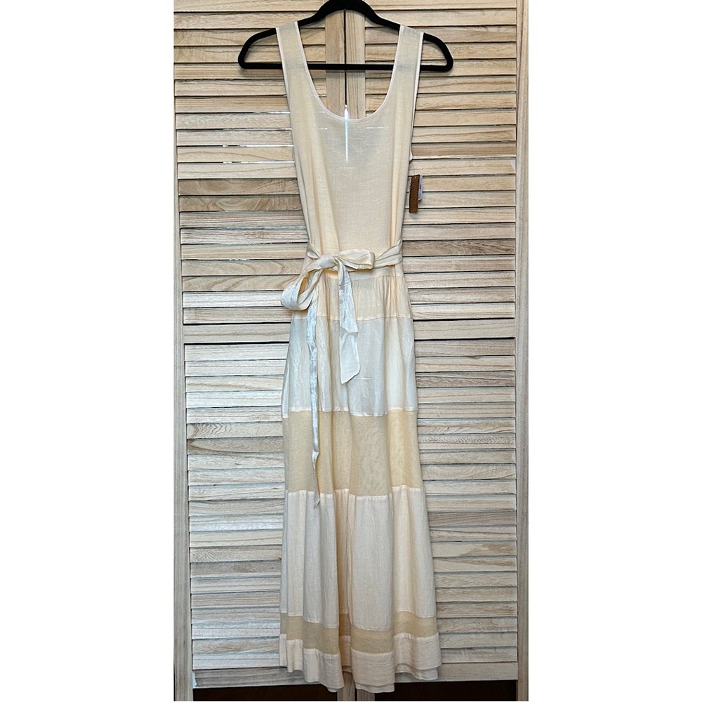 Free People Pastel Yellow Sleeveless Midaxi Sundress